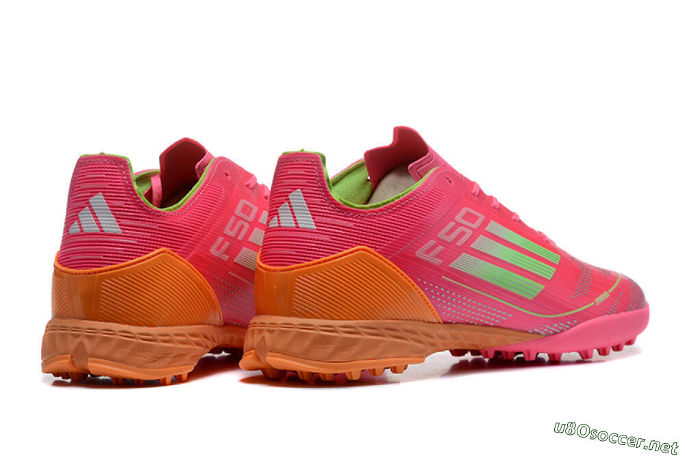 Unisex Adidas F50 Pro TF Football Shoes - Red/Yellow/Orange 5