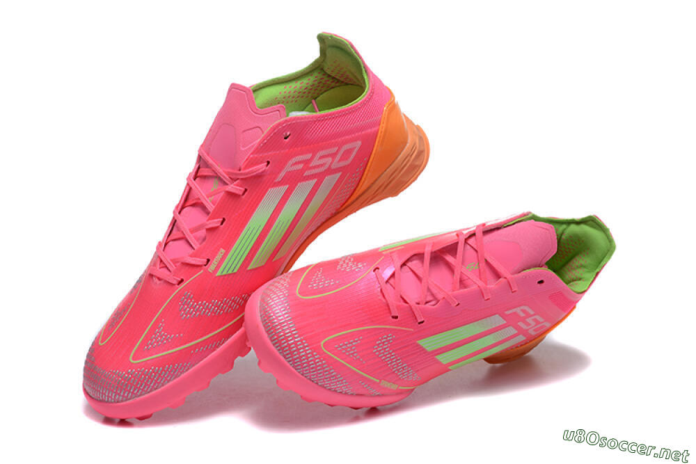 Unisex Adidas F50 Pro TF Football Shoes - Red/Yellow/Orange 3
