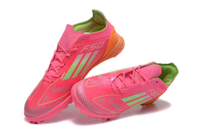 Unisex Adidas F50 Pro TF Football Shoes - Red/Yellow/Orange
