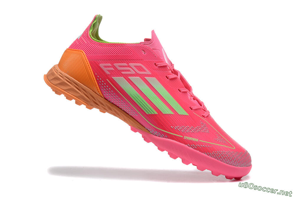 Unisex Adidas F50 Pro TF Football Shoes - Red/Yellow/Orange 4