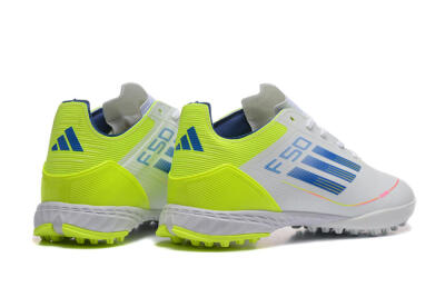 Unisex Adidas F50 Pro TF Football Shoes - Grey/Blue/Yellow