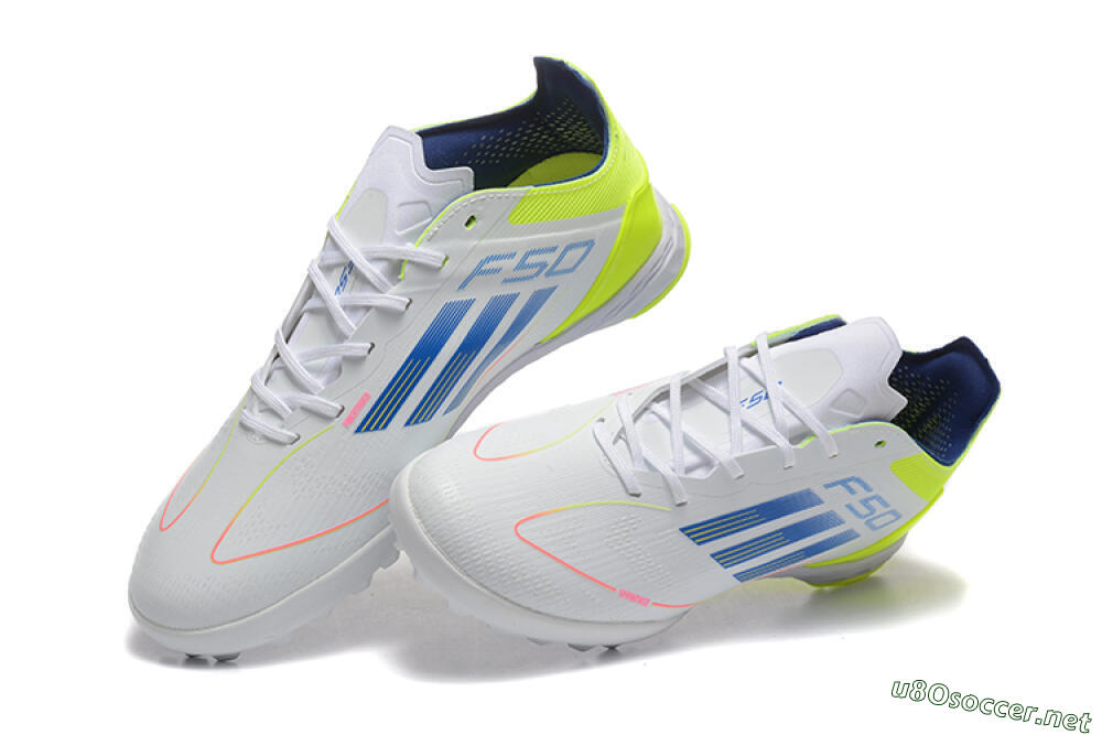 Unisex Adidas F50 Pro TF Football Shoes - Grey/Blue/Yellow 3