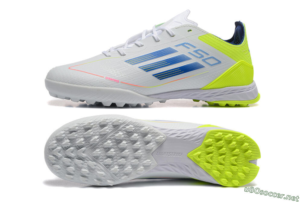 Unisex Adidas F50 Pro TF Football Shoes - Grey/Blue/Yellow 1