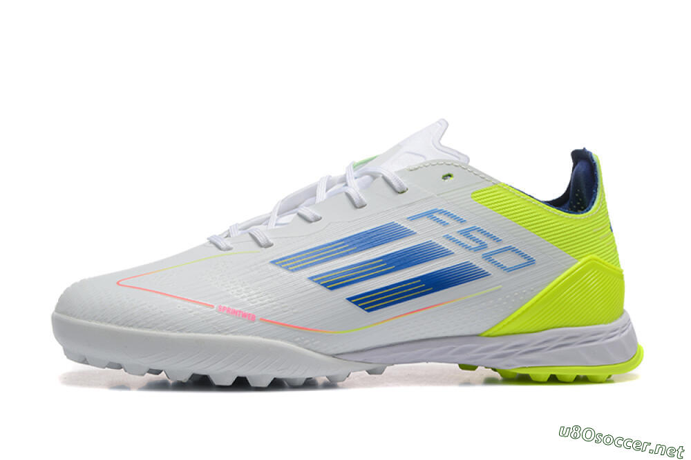 Unisex Adidas F50 Pro TF Football Shoes - Grey/Blue/Yellow 0