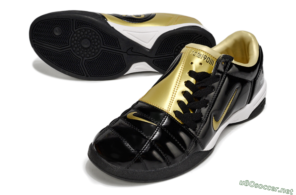 Men's Nike Total 90 III IC Football Shoes - Black/Gold 3