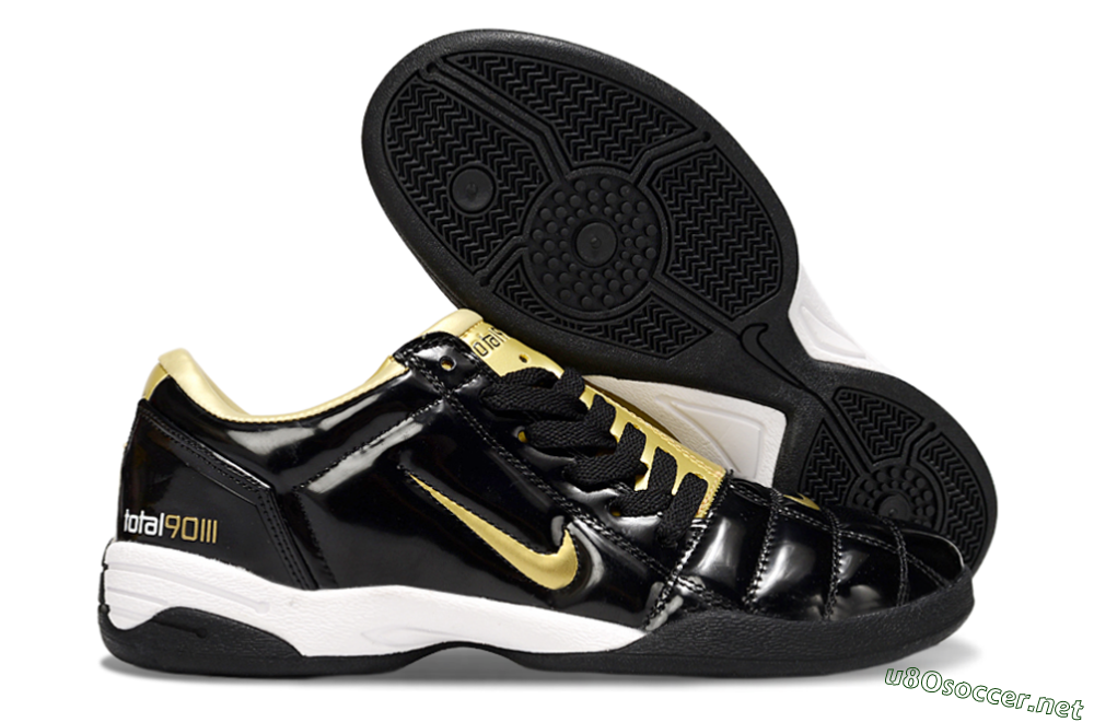 Men's Nike Total 90 III IC Football Shoes - Black/Gold 2
