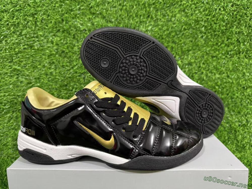 Men's Nike Total 90 III IC Football Shoes - Black/Gold