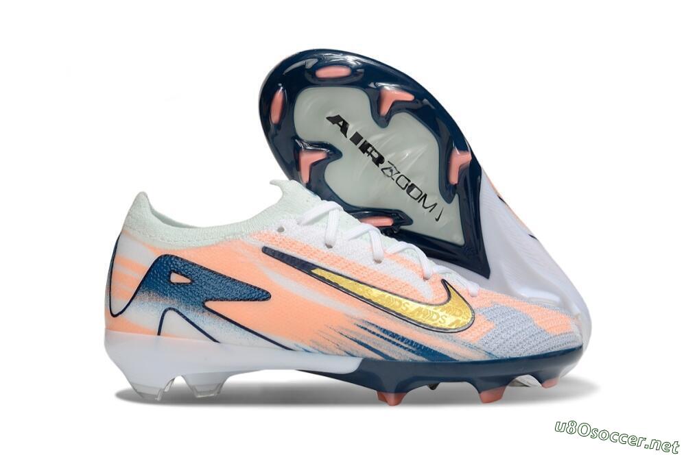 Kids Nike Air Zoom Mercurial Vapor 16 Elite FG Football Boots - Pink/Yellow/Blue 2
