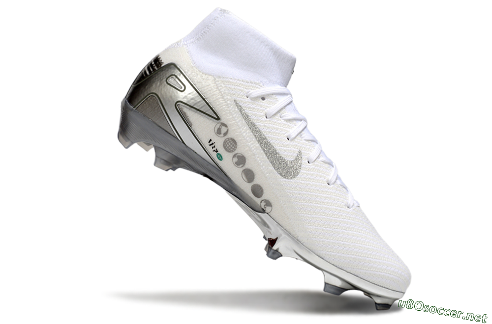 Unisex Nike Air Zoom Mercurial Superfly 10 Elite FG Football Boots - Beige/White/Silver 5