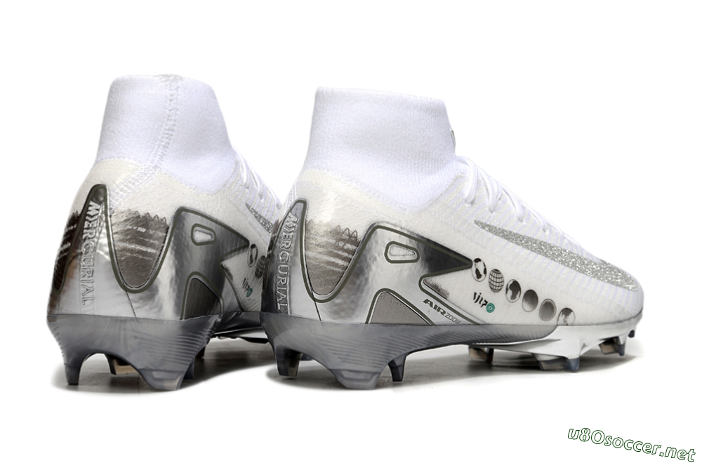 Unisex Nike Air Zoom Mercurial Superfly 10 Elite FG Football Boots - Beige/White/Silver 7