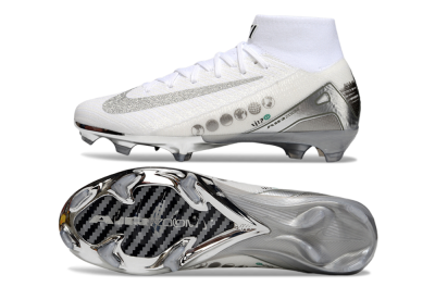 Unisex Nike Air Zoom Mercurial Superfly 10 Elite FG Football Boots - Beige/White/Silver