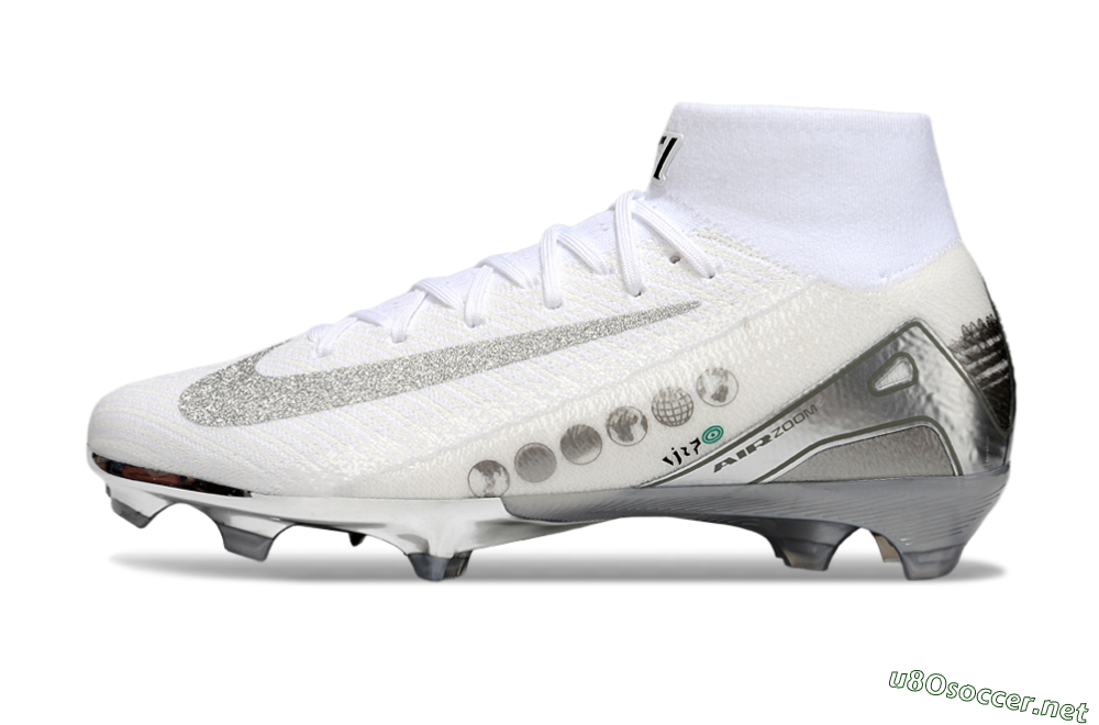 Unisex Nike Air Zoom Mercurial Superfly 10 Elite FG Football Boots - Beige/White/Silver 0