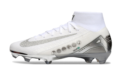 Unisex Nike Air Zoom Mercurial Superfly 10 Elite FG Football Boots - Beige/White/Silver