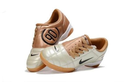 Kids Nike Total 90 III IC Football Shoes - Beige/Black/White
