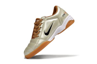 Kids Nike Total 90 III IC Football Shoes - Beige/Black/White