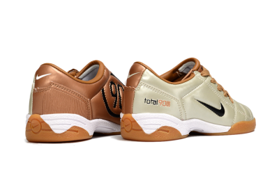 Kids Nike Total 90 III IC Football Shoes - Beige/Black/White