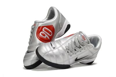 Kids Nike Total 90 III IC Football Shoes - Silver/Black/White