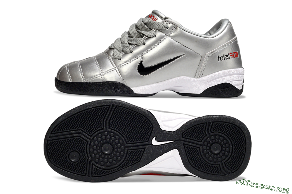 Kids Nike Total 90 III IC Football Shoes - Silver/Black/White 1