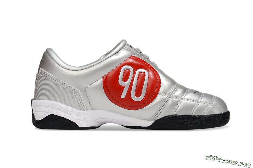 Kids Nike Total 90 III IC Football Shoes - Silver/Black/White 7