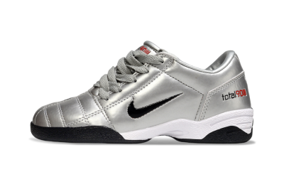 Kids Nike Total 90 III IC Football Shoes - Silver/Black/White