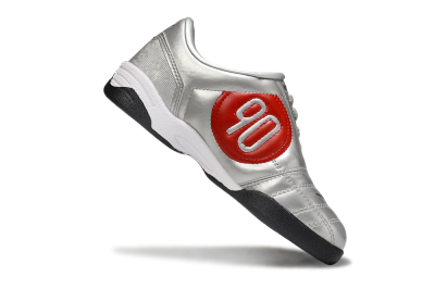 Kids Nike Total 90 III IC Football Shoes - Silver/Black/White