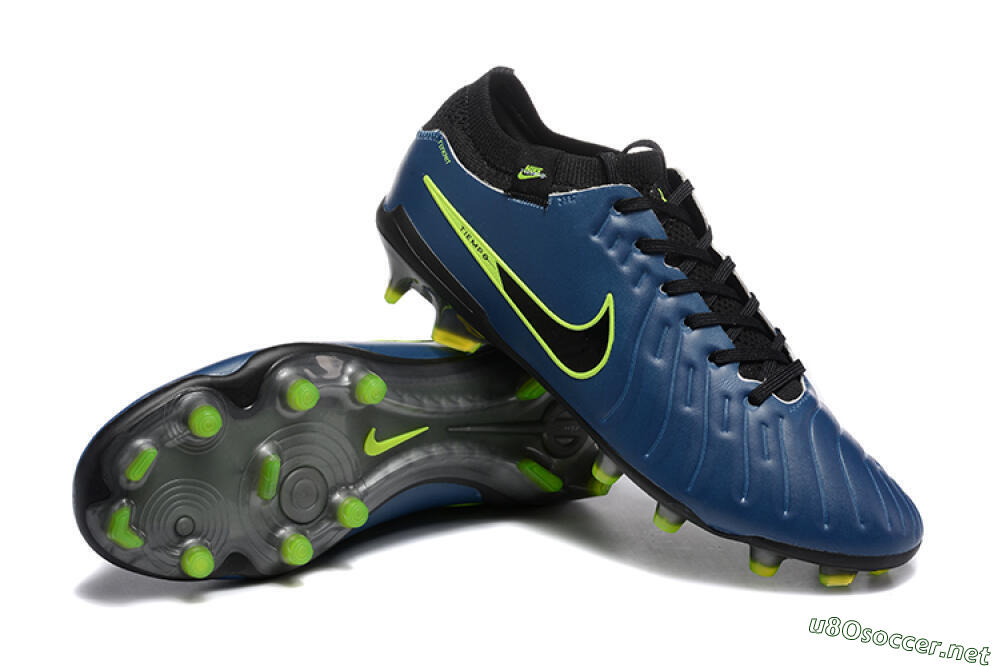 Men's Nike Tiempo Legend 10 Elite FG Football Boots - Blue/Black/Yellow 4