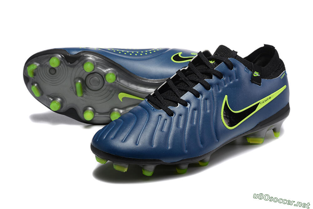 Men's Nike Tiempo Legend 10 Elite FG Football Boots - Blue/Black/Yellow 3