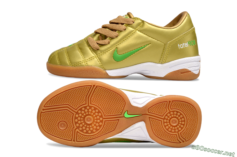 Kids Nike Total 90 III IC Football Shoes - Gold/Yellow/White 1