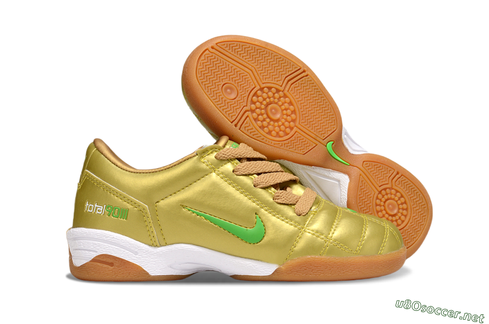 Kids Nike Total 90 III IC Football Shoes - Gold/Yellow/White 2