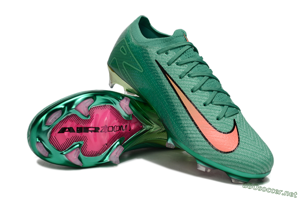 Men's Nike Air Zoom Mercurial Vapor 16 Elite FG Football Boots - Green/Pink/Black 4