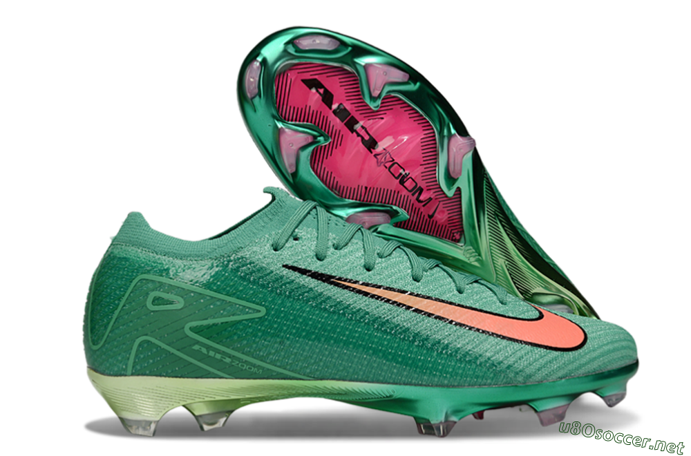 Men's Nike Air Zoom Mercurial Vapor 16 Elite FG Football Boots - Green/Pink/Black 2