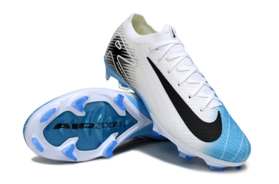 Unisex Nike Air Zoom Mercurial Vapor 16 Elite FG Football Boots - White/Black/Blue