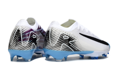 Unisex Nike Air Zoom Mercurial Vapor 16 Elite FG Football Boots - White/Black/Blue