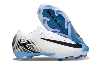 Unisex Nike Air Zoom Mercurial Vapor 16 Elite FG Football Boots - White/Black/Blue