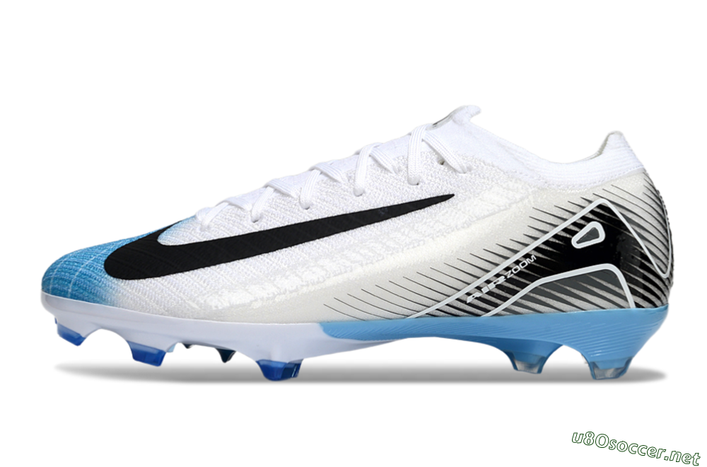 Unisex Nike Air Zoom Mercurial Vapor 16 Elite FG Football Boots - White/Black/Blue 0