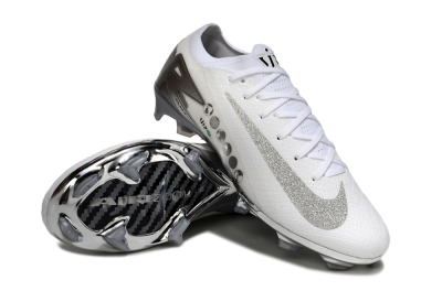 Unisex Nike Air Zoom Mercurial Vapor 16 Elite FG Football Boots - White/Silver/Grey