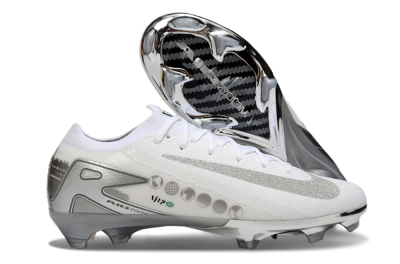 Unisex Nike Air Zoom Mercurial Vapor 16 Elite FG Football Boots - White/Silver/Grey