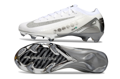 Unisex Nike Air Zoom Mercurial Vapor 16 Elite FG Football Boots - White/Silver/Grey