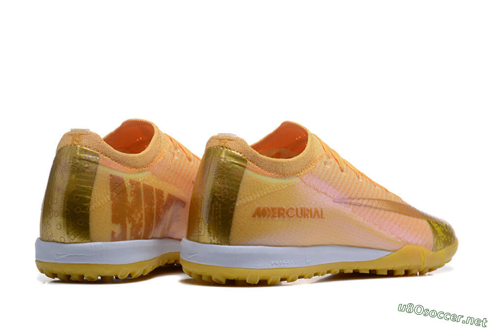 Men's Nike Air Zoom Mercurial Vapor 16 Elite TF Football Shoes - Yellow/Gold/White 9