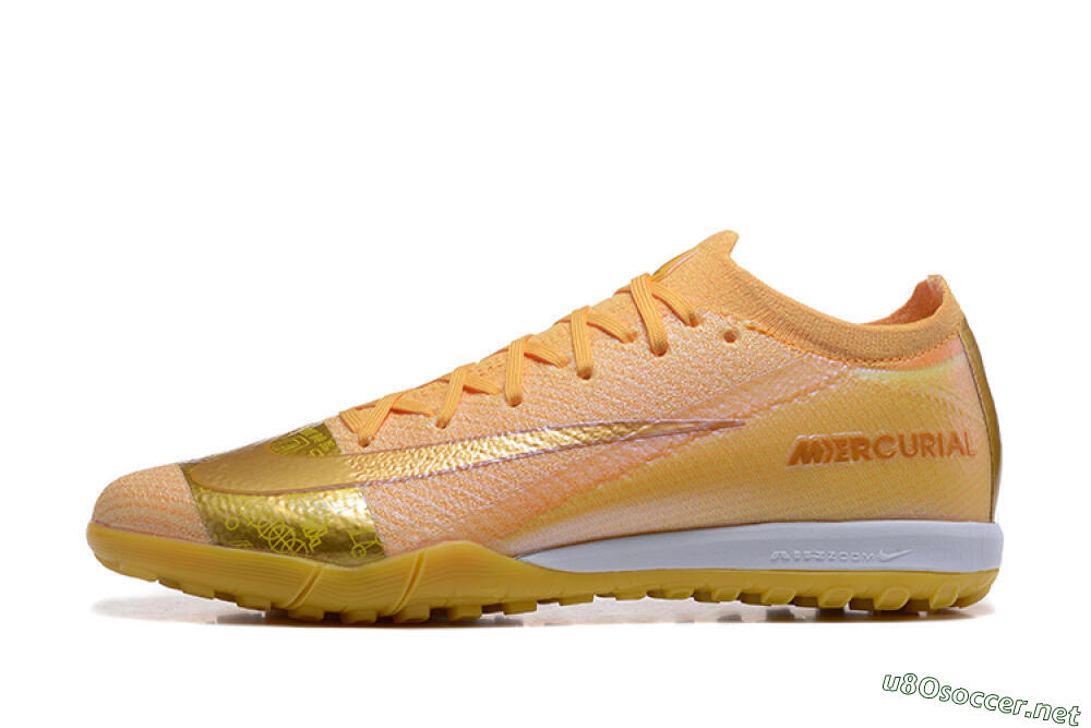 Men's Nike Air Zoom Mercurial Vapor 16 Elite TF Football Shoes - Yellow/Gold/White 0