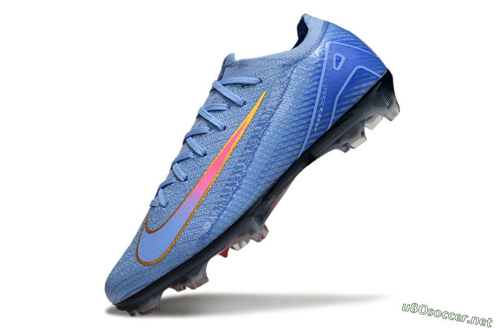 Unisex Nike Air Zoom Mercurial Vapor 16 Elite FG Football Boots - Blue/Pink/Gold 6