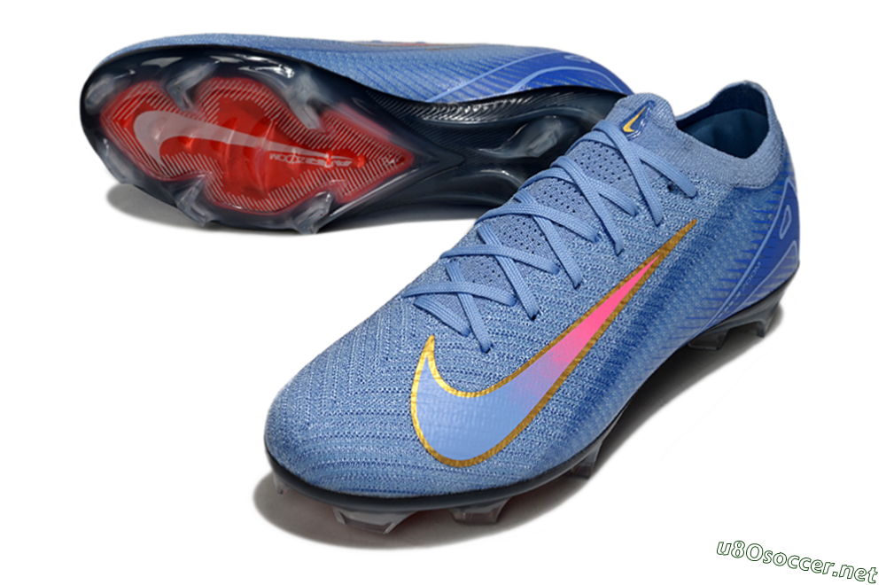 Unisex Nike Air Zoom Mercurial Vapor 16 Elite FG Football Boots - Blue/Pink/Gold 3