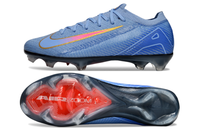 Unisex Nike Air Zoom Mercurial Vapor 16 Elite FG Football Boots - Blue/Pink/Gold