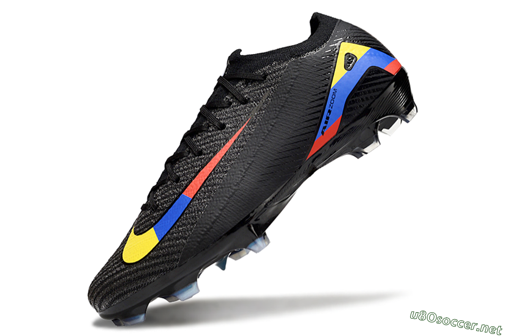 Unisex Nike Air Zoom Mercurial Vapor 16 Elite FG Football Boots - Black/Yellow/Blue/Red 6