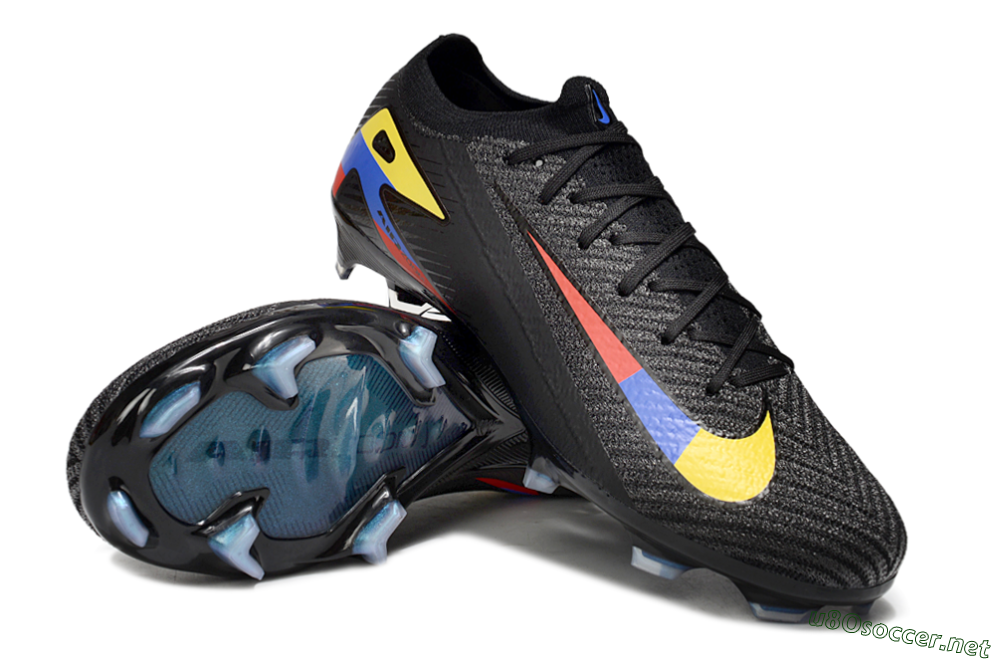 Unisex Nike Air Zoom Mercurial Vapor 16 Elite FG Football Boots - Black/Yellow/Blue/Red 4