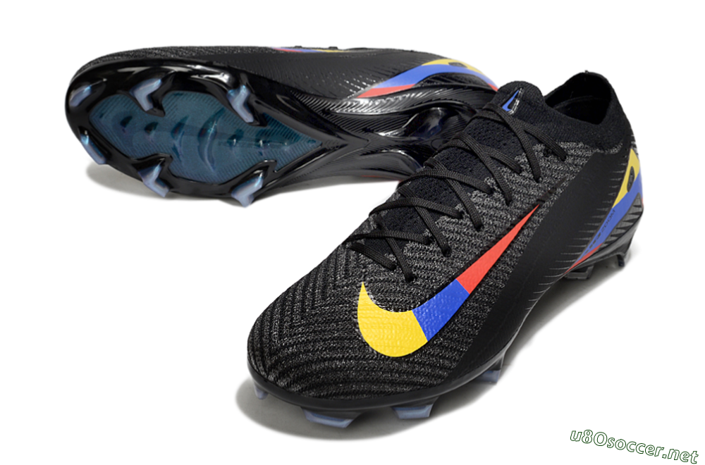Unisex Nike Air Zoom Mercurial Vapor 16 Elite FG Football Boots - Black/Yellow/Blue/Red 3