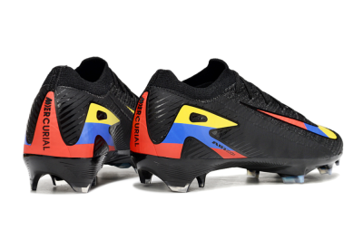 Unisex Nike Air Zoom Mercurial Vapor 16 Elite FG Football Boots - Black/Yellow/Blue/Red