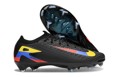Unisex Nike Air Zoom Mercurial Vapor 16 Elite FG Football Boots - Black/Yellow/Blue/Red
