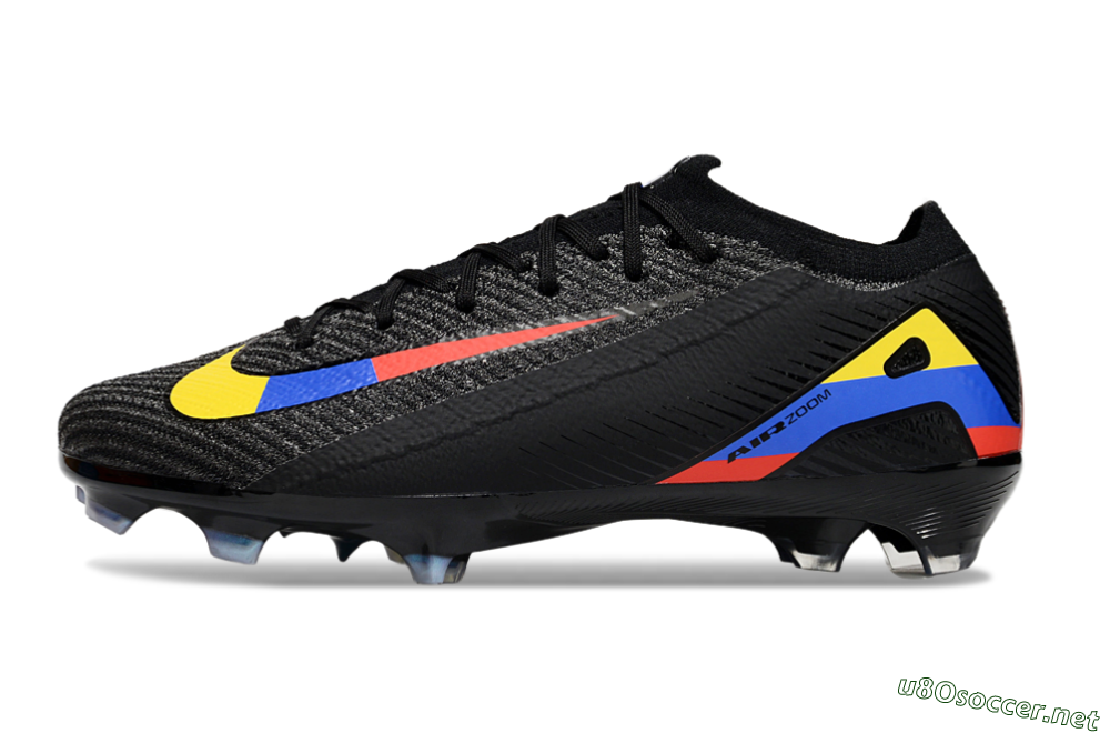 Unisex Nike Air Zoom Mercurial Vapor 16 Elite FG Football Boots - Black/Yellow/Blue/Red 0