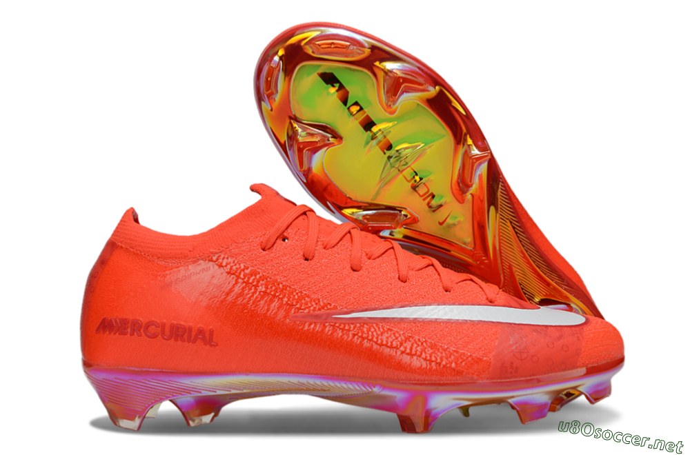 Unisex Nike Air Zoom Mercurial Vapor 16 Elite FG Football Boots - Red/White 2
